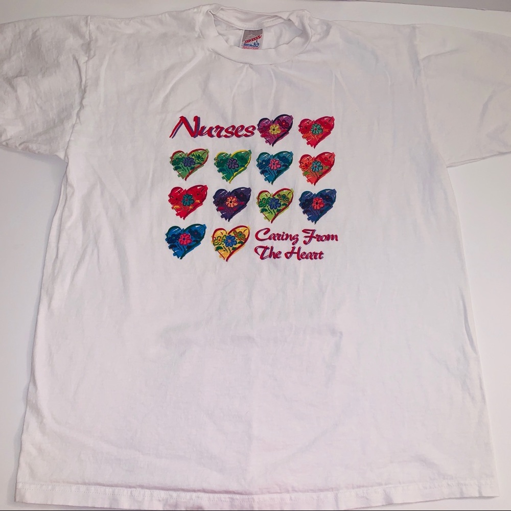 90's Vintage Nurses Caring From the Heart‎ Tee